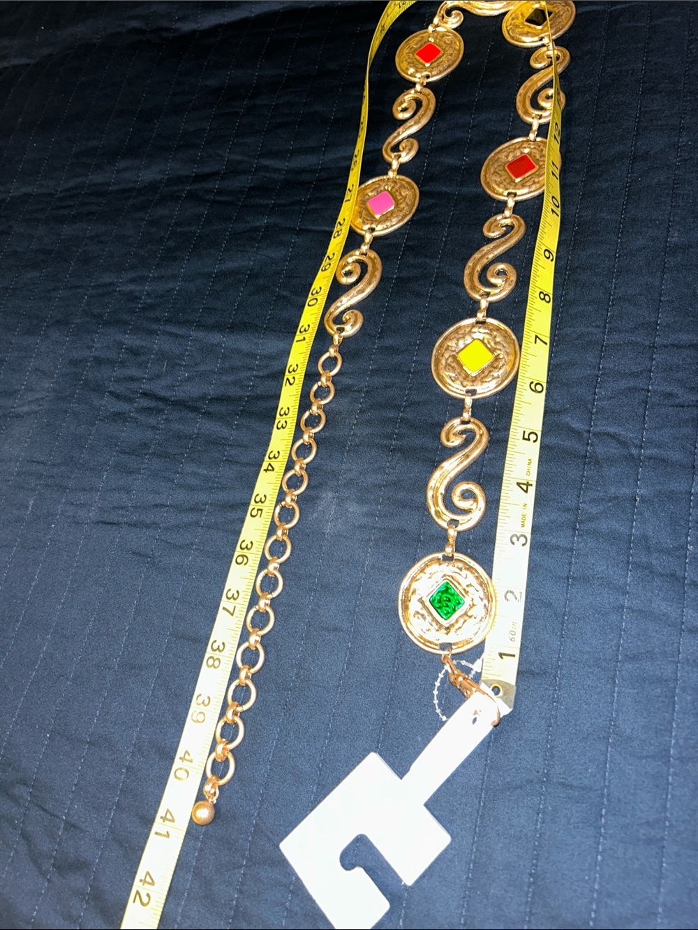 House of Harlow 1960 Gold-Tone Belt with Red Accents - Picture 5 of 5